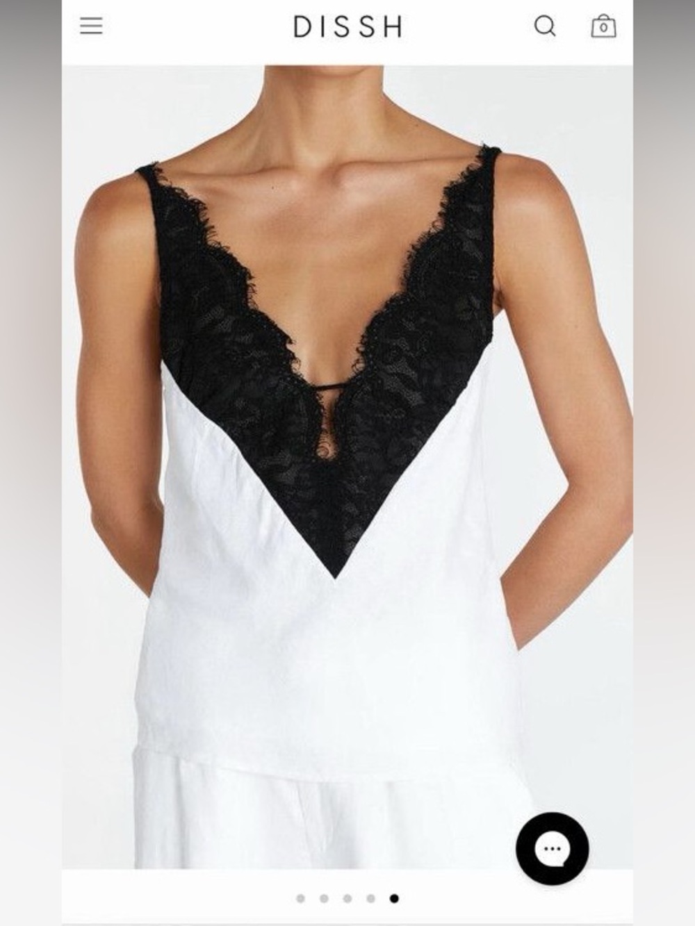 SOLD - DISSH Hazel White Linen Cami Top